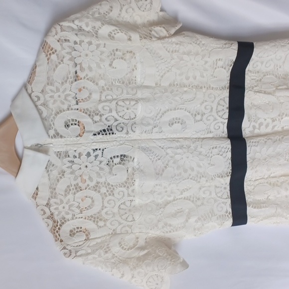 Nanette Lepore Lace Overlay Dress, cream & black - Picture 3 of 7